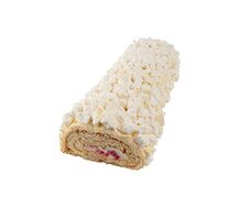 Рулет Сметанный с меренгой и малиной