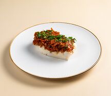 Спинка трески под овощным маринадом 