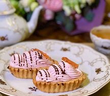 Корзиночка с зефиром и шоколадной глазурью