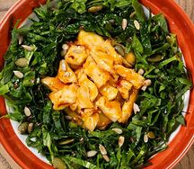 Веган кура, шпинат, сливочный соус