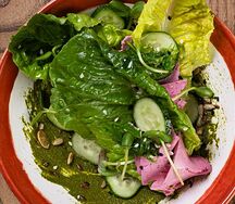 Веган ветчина, чука, ореховый соус