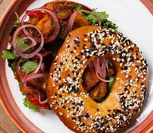 Овощи гриль, томатная аджика