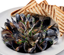 Мидии в сливочном соусе