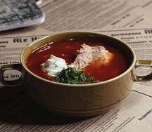 Борщ со сметаной