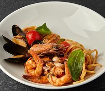 Спагетти с морепродуктами