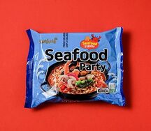 Лапша со вкусом морепродуктов seafood party samyang, корея