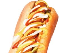 Хот-дог со свиной колбаской