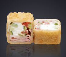 Жареная тортилья с беконом