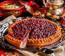 Пирог с брусникой 
