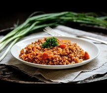 Гречка с овощами 