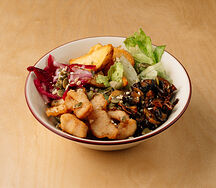 Теплый салат с копченой грудкой