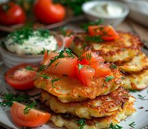  Драники с лососем