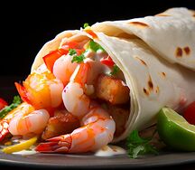Бурито с креветками