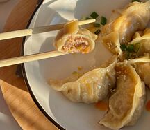 Пельмени говядина с кимчи 
