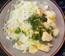 Курица в сливках с рисом