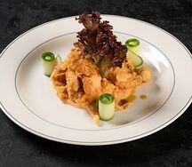 Королевские креветки в миндальных лепестках 