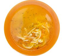 Суп куриный с домашней лапшой