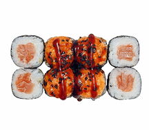 Запеченный ролл с лососем