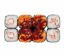 Запеченный ролл с крабом