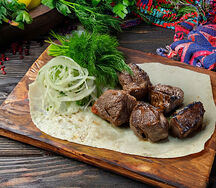 Шашлык из баранины в лаваше