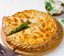 Мини дагестанский пирог с зеленью и творогом