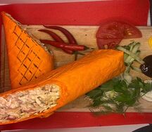 Шаурма в сырном лаваше из курицы