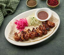 Шашлык из куриных крыльев- с печеными овощами