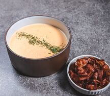 Сырный суп с беконом
