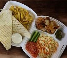 Шаурма на тарелке