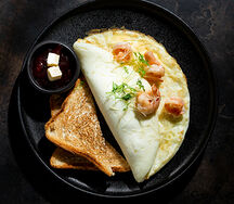 Белковый омлет из пяти яиц