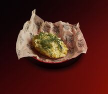 Печёный кинг картофель с моцареллой и зеленью