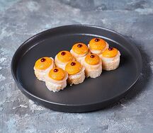 Запеченный ролл с гребешком