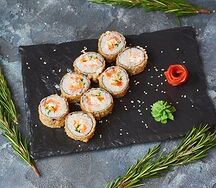 Темпура с лососем-терияки