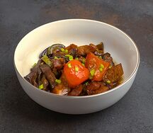 Горячий салат индейкой