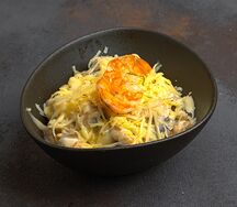 Сковородка с креветками