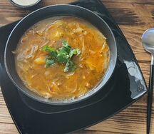 Борщ с копчёной курочкой