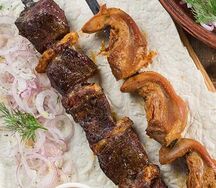 Шашлык из язычков ягненка