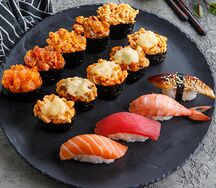 Суши запеченные с креветкой