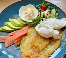 Драники с сёмгой