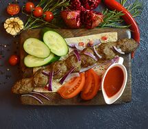 Люля-кебаб из свинины и говядины 