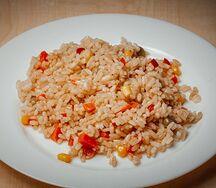 Рис отварной с овощами