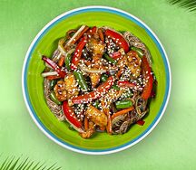 Вок Яичная лапша с курицей