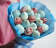 Клубничный букет Голубой неон