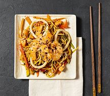 Яичная лапша с морепродуктами