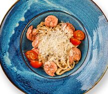 Паста с креветками