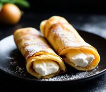 Блинчики, запеченные с творогом