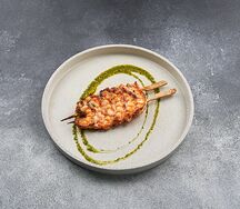 Шашлык с креветками