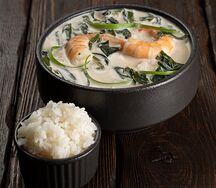 Сливочный суп с креветкой