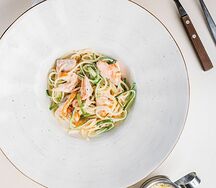 Паста с лососем