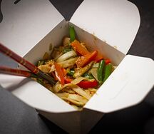 Сливочный удон с курицей мини